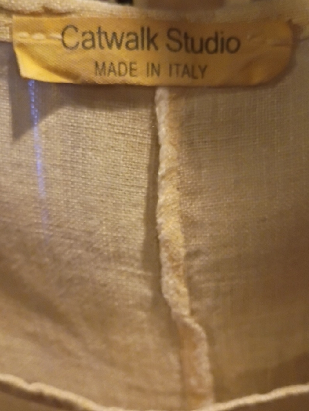 Catwalk Studio Made in Italy Gold Linen/Cotton Blend  Top